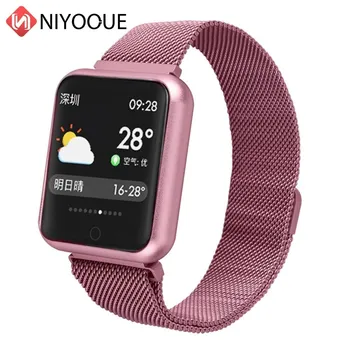 

2018 P68 Smart Watch Men Women Ip68 Blood Pressure Oxygen Heart Rate Monitor Watch Steps Calories Mileage Tracker Smartwatch