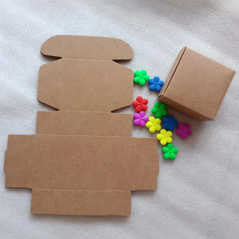 50pcs rectangle kraft paper box gift box packaging boxes for cakes