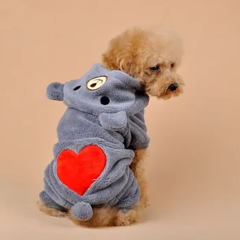 

Autumn Winter Pet Dog Costume Warm Love Cubs Dog Clothes Puppy Jacket Coat Soft Fluff Puppy Sweater For Pet Christmas Clothes