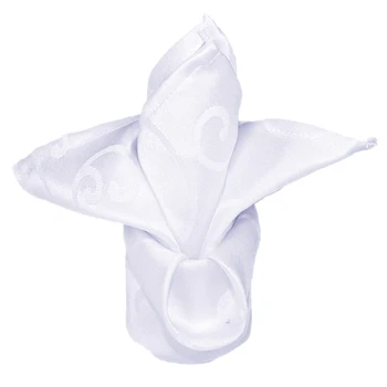 

Polyester Jacquard White Table Napkins Serviette For Event Party tablecloth Weddings Decoration