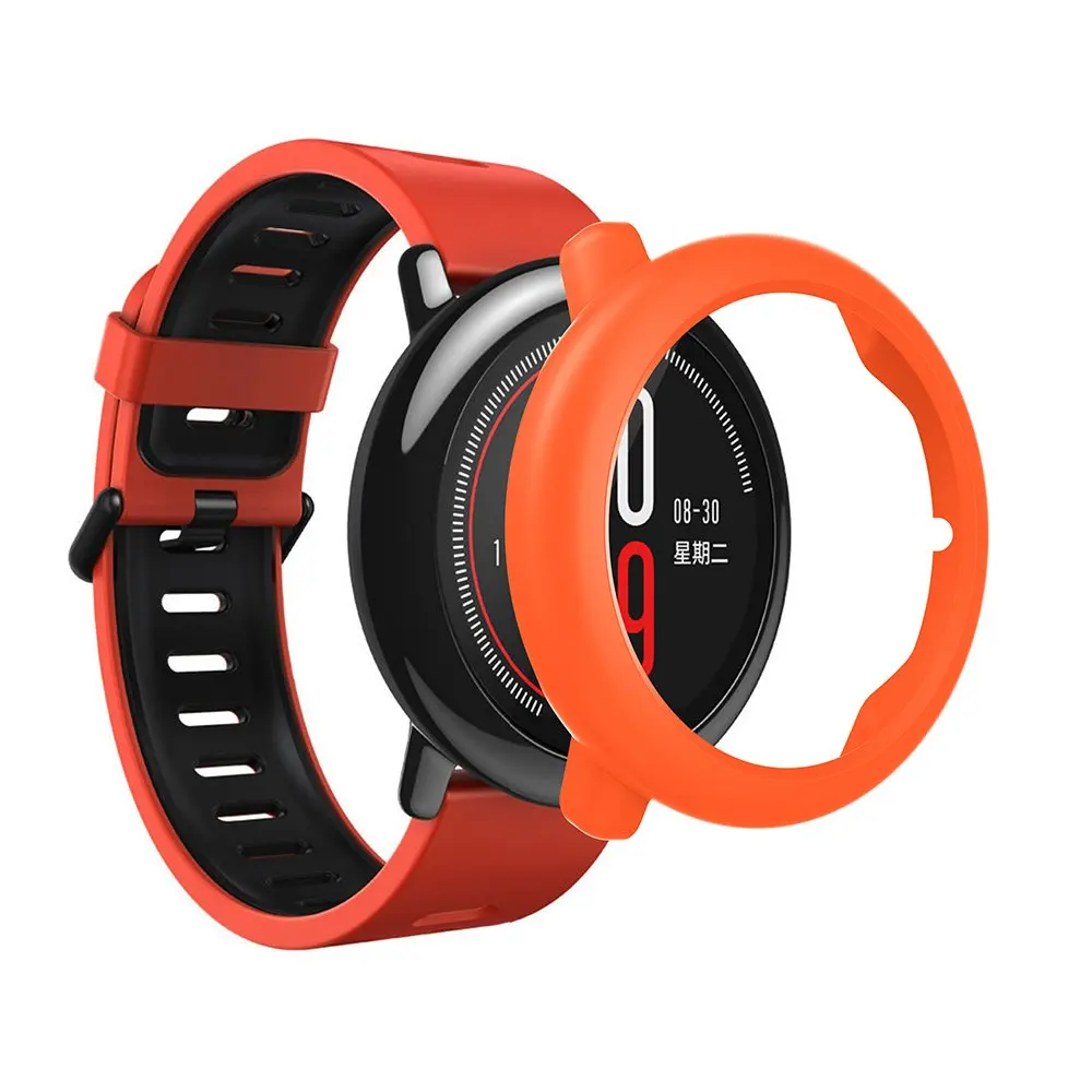 

Tschick For Huami Amazfit Stratos 2/2S Band Cover Case Silicone Shock-Proof Scratch-Resistance Protective Watch Case