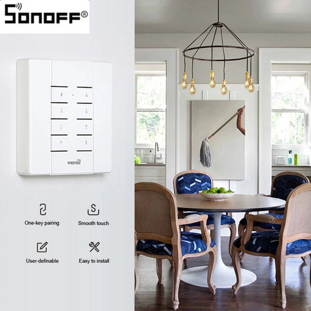 

Replacement for BASICRF BASICRFR3 Slampher IFan03 D1 4CHProR2 TX Series 433 RF Bridge SONOFF RM433 Remote Controller