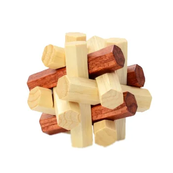 

Chanycore Baby Learning Educational Wooden Toys 3D Puzzle Kong Ming Luban Lock Cube Brain Teaser ljsejm Kids Gifts 4249