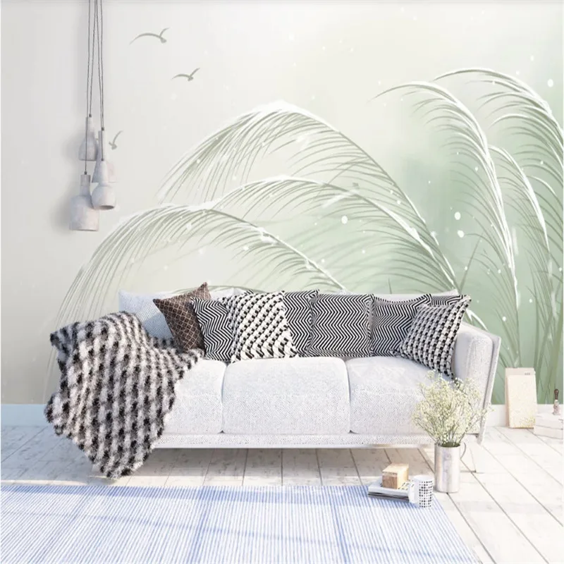 Custom 3d wallpaper Xiaoqing new hand-painted minimalist living room bedroom wall - high-grade waterproof material Custom 3d wallpaper Xiaoqing new hand-painted minimalist living room bedroom wall - high-grade waterproof material