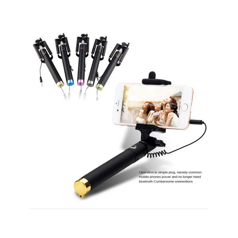 Luxury Universal Selfie Stick Monopod for phone 6 Plus 5s Wired Palo