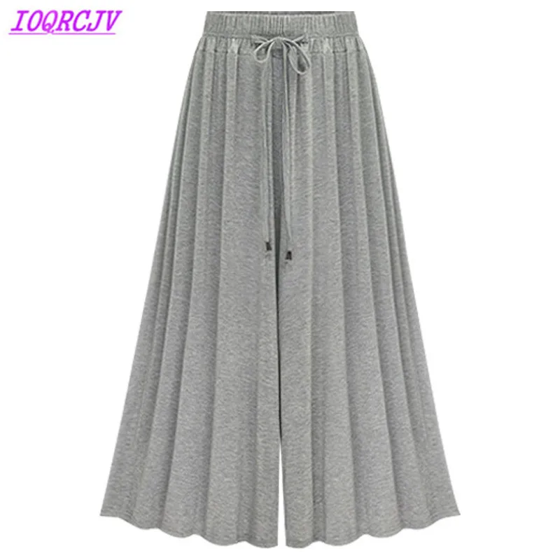 Wide leg pants for women 2018 summer High waist pants Plus size M-6XL thin casual pants female Loose Elastic Waist IOQRCJV H359