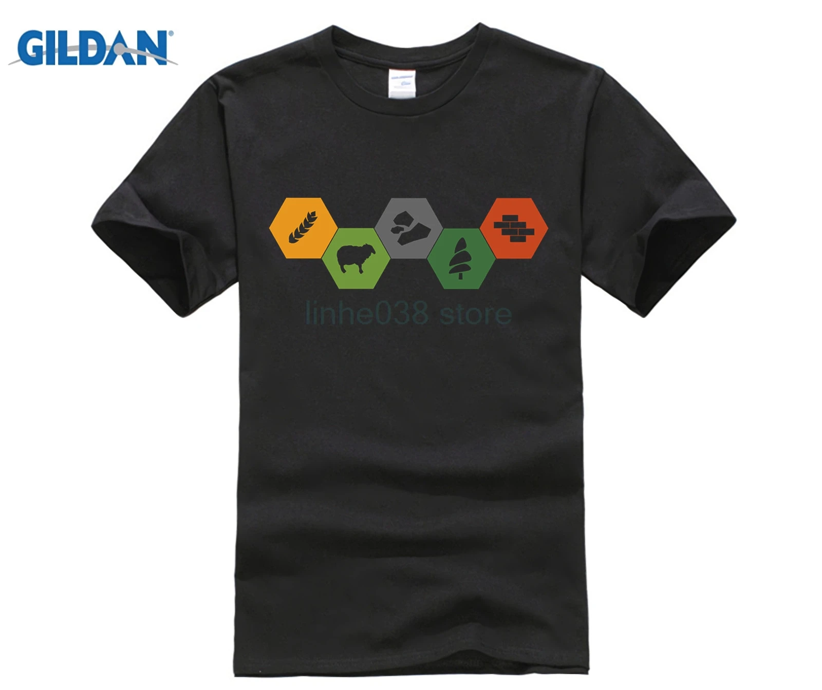 

Settlers of Catan Minimalistic Colored T Shirt