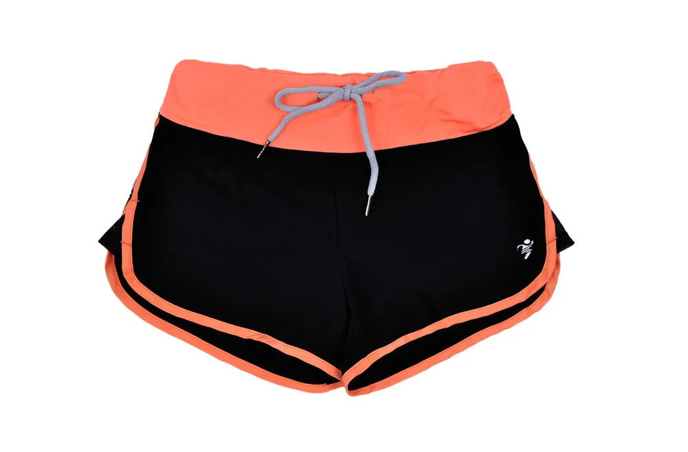 Пикантные быстрое высыхание Drawstring Для женщин спортивные беговые шорты Хлопок эластичная кулиска на талии шорты тренажерный зал йоги Фитнес леггинсы - Цвет: orange