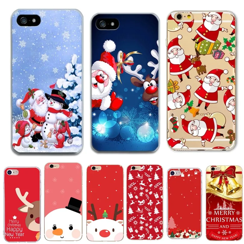 

Christmas Case For Iphone 6 S 7Plus 8Plus 7 8 Plus XR X XS Max 5S 5 S SE Cases Christmas Cover Silicon For fundas iphone7 Case