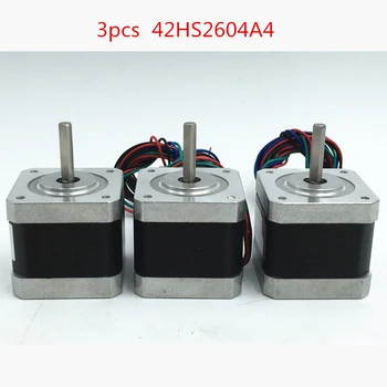 

Brand New 3pcs Stepper Motors 0.2NM, 29oz.in, 26mm Lenght, 2Ph, 1.8 Degree 0.4A Nema17 Stepper Motor 42HS2604A4 for 3D printer