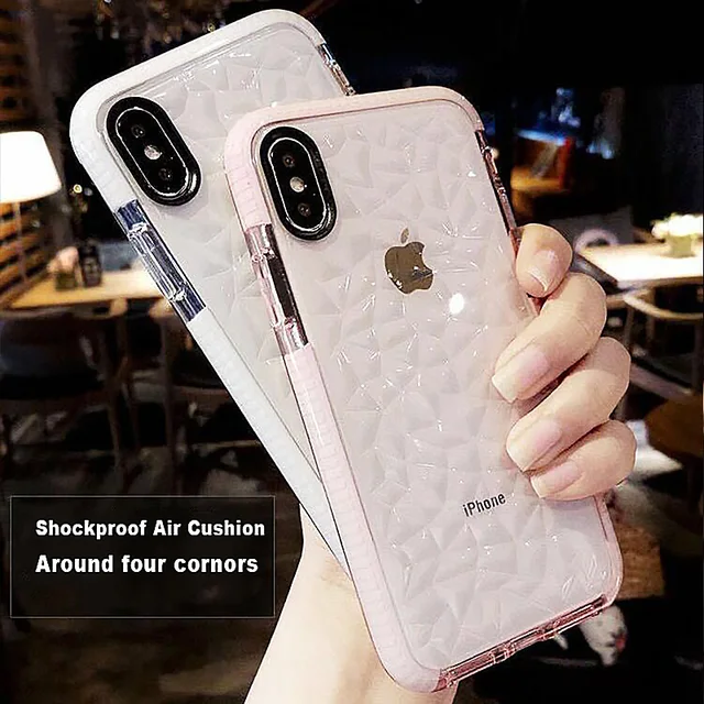 Clear Shockproof Silicone Case for Coque iPhone Xs Max XR Flexible Soft TPU Cover for iPhone 6S ...