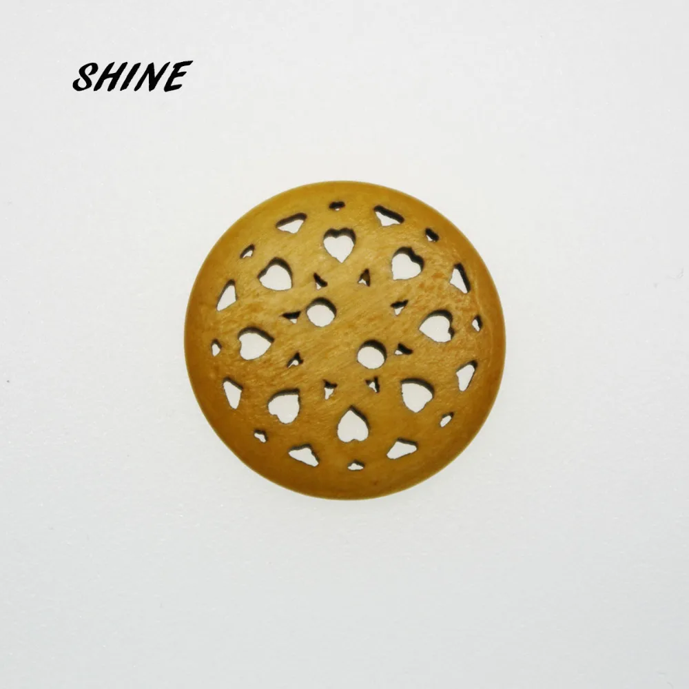 

SHINE Wooden Sewing Buttons Scrapbooking Round Two Holes Hollow 23mm Dia. 12PCs Costura Botones decorate bottoni botoes