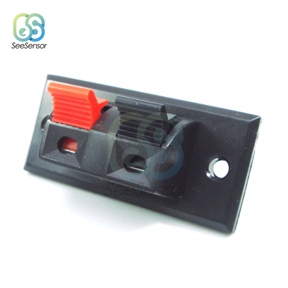 

5Pcs 2 Positions 2 Ways Connector Terminal Push in Jack Spring Load Audio Speaker Terminals