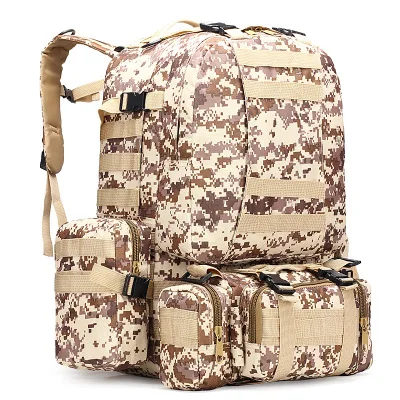 50L Molle экономка тактика рюкзак hik водонепроницаемый 600D высокой емкости штурмовой путешествия военные Рюкзаки рюкзаки армейская сумка - Цвет: Digital Desert