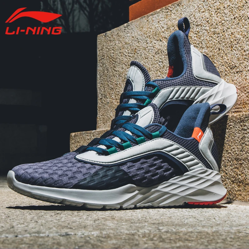 Pаспродажа Li Ning Для мужчин CRAZY RUN удобные кроссовки для бега светильник Вес Гибкая подкладка Поддержка спортивная обувь удобная спортивная обувь ARHP007 ...