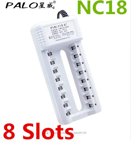 

Original PALO NC18 Battery Charger 8 Slots For AA AAA Ni-MH Ni-Cd Batteries Rechargeable Batteries Constant Current Chargering