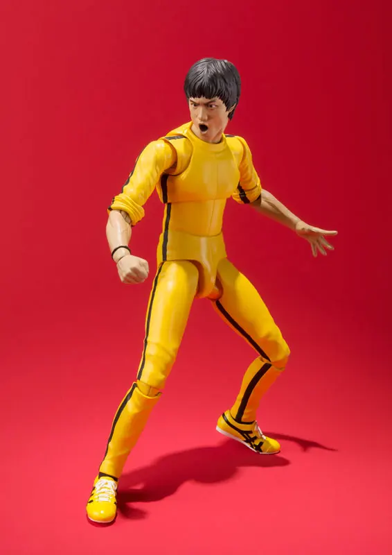 6" Bruce Lee Yellow Track Suit Action Figure Toy Doll Bandai Kid Gift Movable UK