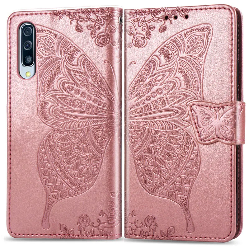 Чехол с бабочкой для Samsung Galaxy A70 A50 A40 A30 A10 M10 флип кейс чехол бумажник телефона A20 A30S