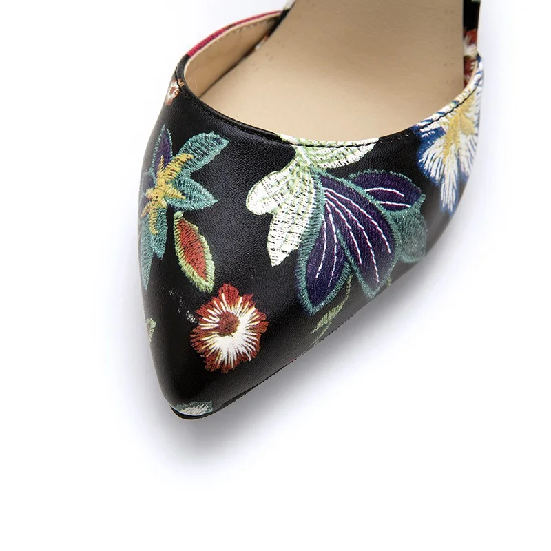 MORAZORA/Большие размеры 31-46; Новинка года; женские туфли-лодочки на ремешке с пряжкой летние женские туфли-лодочки на высоком каблуке с острым носком из искусственной кожи с принтом