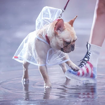 

HEYPET Fashion Pet Clothes Dog Raincoat Transparent Rain Coat Waterproof Pets Raincoats Small Dogs Clothing