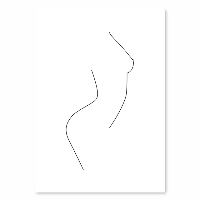 Sexy Femme Nue Affiches Minimaliste Dessin Au Trait Nordique Mur Art Imprime Abstrait Photos Decoratif Toile Maison Peinture Aliexpress