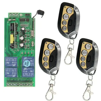 

Smart Home AC85V~265V 110V 220V 230V 4CH 4 CH Wireless Remote Control Switch Relay Output Radio Receiver Module and Transmitter