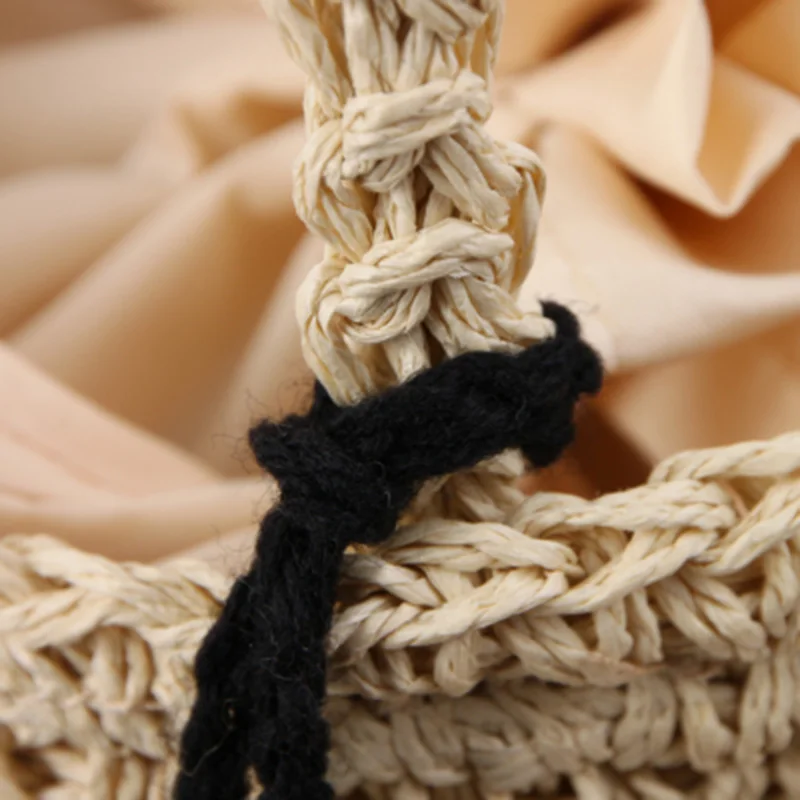 Women Summer Tassel Straw Bags INS Popular Female Fashion Pompom Handbag Lady Casual Shoulder Bag Holiday Weave Crossbody SS3385 (9)