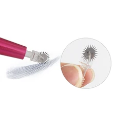 

Tiikii Disposable Permanent Makeup Eyebrow Tattoo Gear Needles Serrated Microblading 6.3MM 9.3MM for 3D Embroidery Manual Pen