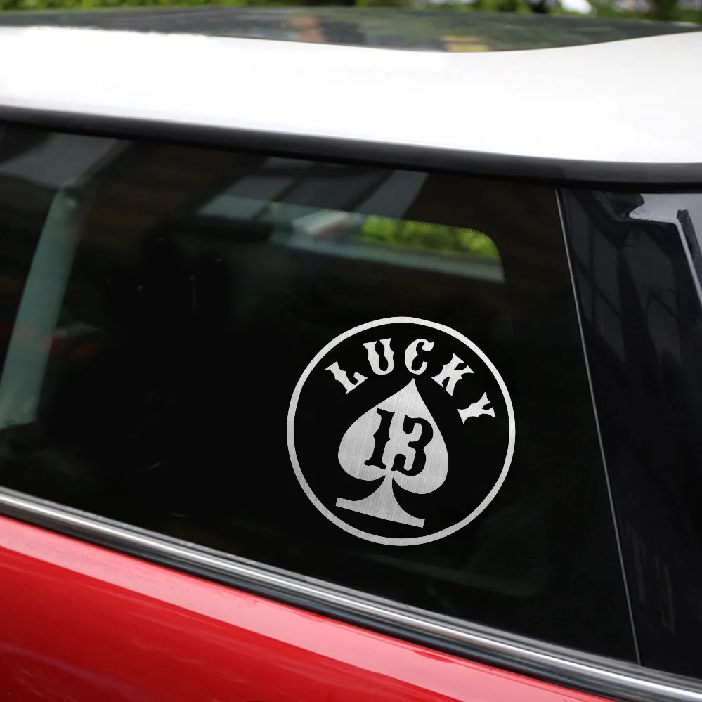 1 шт. 12 5 х12 см стикер LUCKY NUMBER 13 для автомобиля Стайлинг наклейки мотоцикла