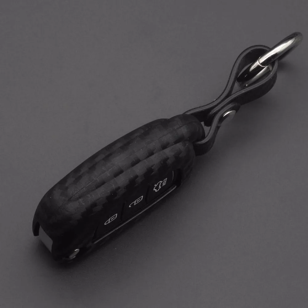 Carbon Fiber Silicone Key Case Key Cover keychain For Hyundai solaris Tucson Creta i10 i20 Elantra Verna
