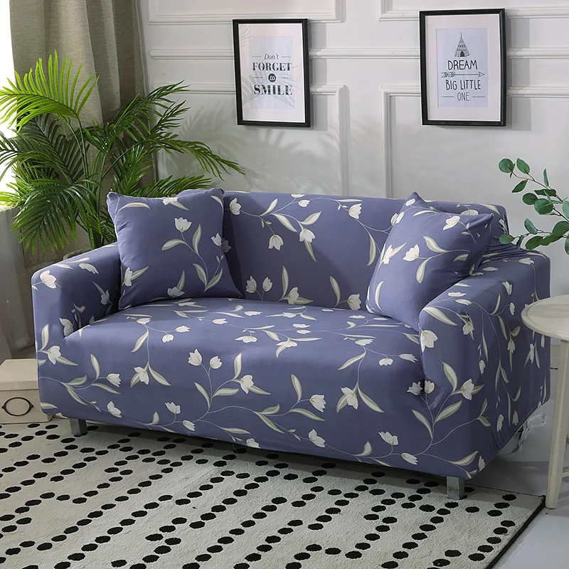 Стрейч печатных чехлы для диванов большой эластичность диване охватывает на двоих мебелью Полотенца все Обёрточная Бумага Один чехлов с двойным сидением - Цвет: K316