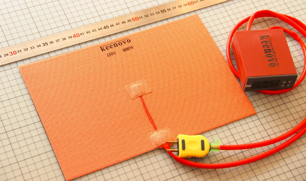 Силиконовый нагреватель KEENOVO для 3D принтера 200 мм X 300 600 Вт|heater rack|heater plugheater regulator |
