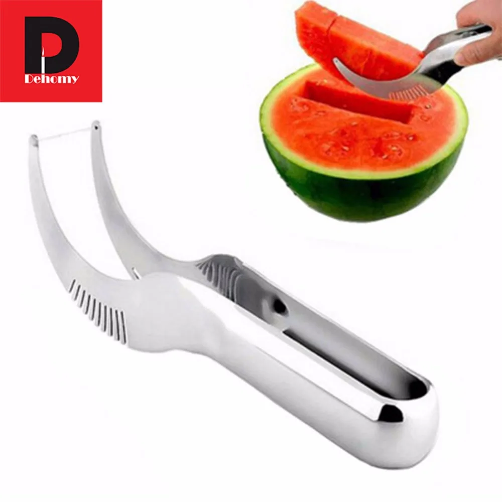 Dehomy ручные Слайсеры Нержавеющая сталь Cut Фруктовый арбуз Slicer кухонный режущий