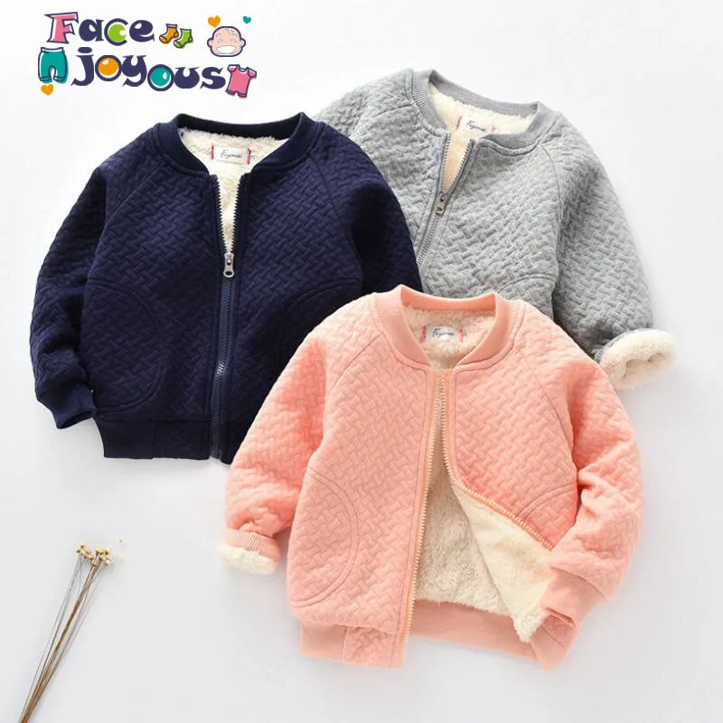 

Boys Girls Warm Coat Winter New Children Thickening Jacket Autumn Thick Outwear Kids Warm Plush Coat Fashion Girls Blazer Coat