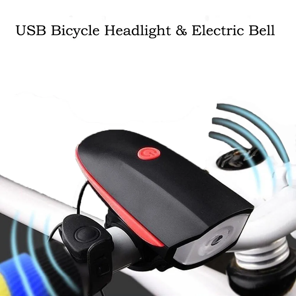 Bicycle Bell USB Charging Flashlight Waterproof Bike Horn Light