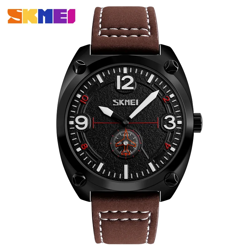 

SKMEI Men's Casual Watches Brand Luxury Leather Waterproof Analog Quartz Wristwatches Fashion Men Sport Watch Relogio Masculino