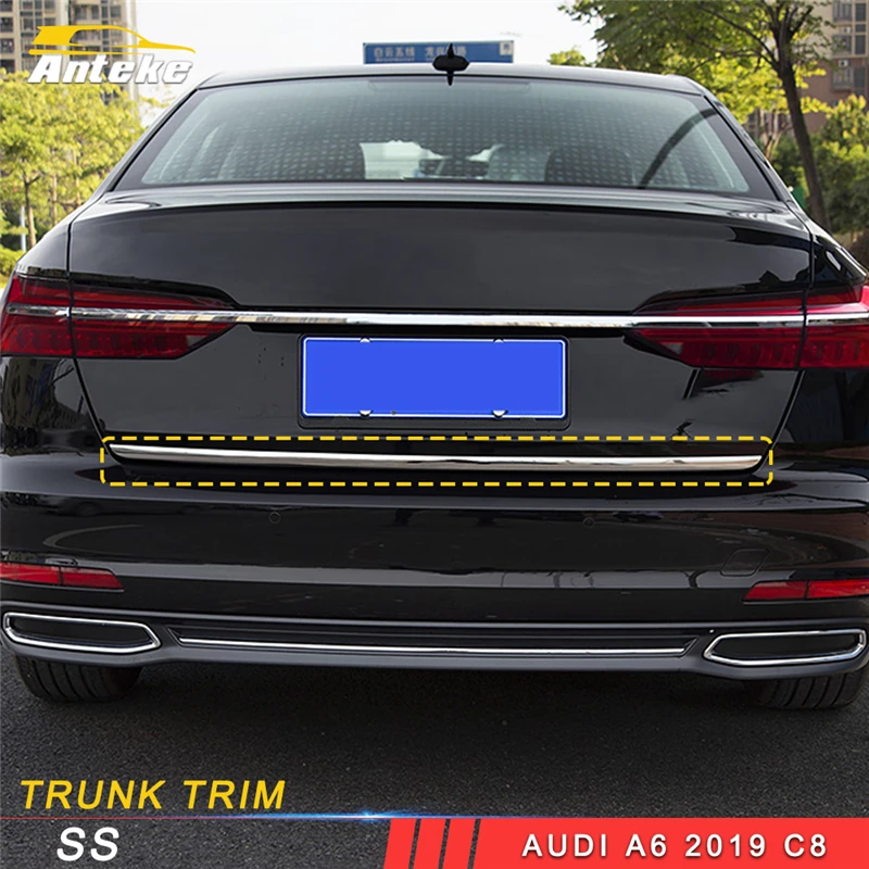 ANTEKE для Audi A6 2019 C8 стайлинга автомобилей задняя дверь багажник из нержавеющей
