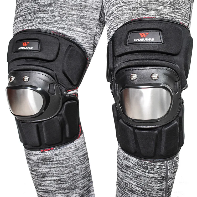 

Motorcycle Knee Protector Stainless Steel Kneepad Extreme Sports Protection Gear Motor Bike Racing Equipment Downhill Knee Guard