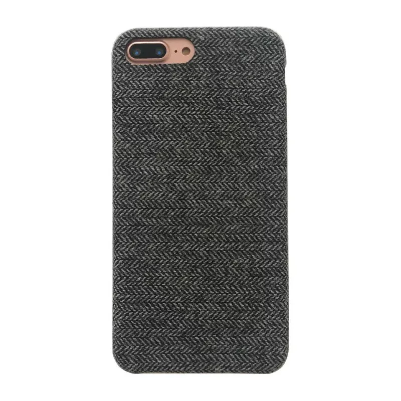 Solid Color Phone Case for iPhone XS MAX Case for iPhone X XR 6 6S 7 8Plus Case Plastic Retro Cloth Fabric Bussiness Soft Cover 07