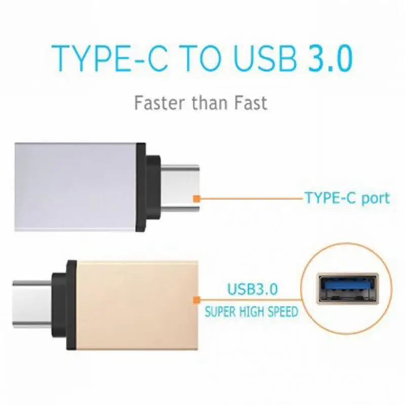 

Type C Male USB-C 3.1 to USB 3.0 Female Data Converter Adapter For MacBook 12