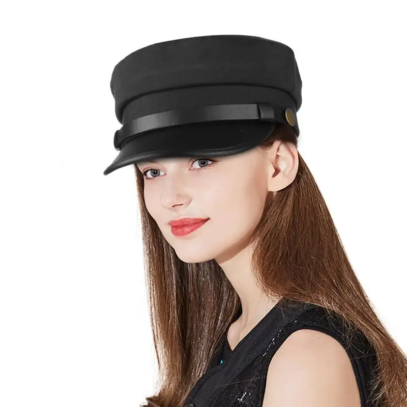 Vbiger 2018 Women Flat Top Hat Chic Newsboy Hat Trendy ...