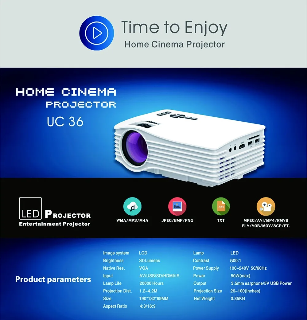 UNIC UC36 mini projector  (1)