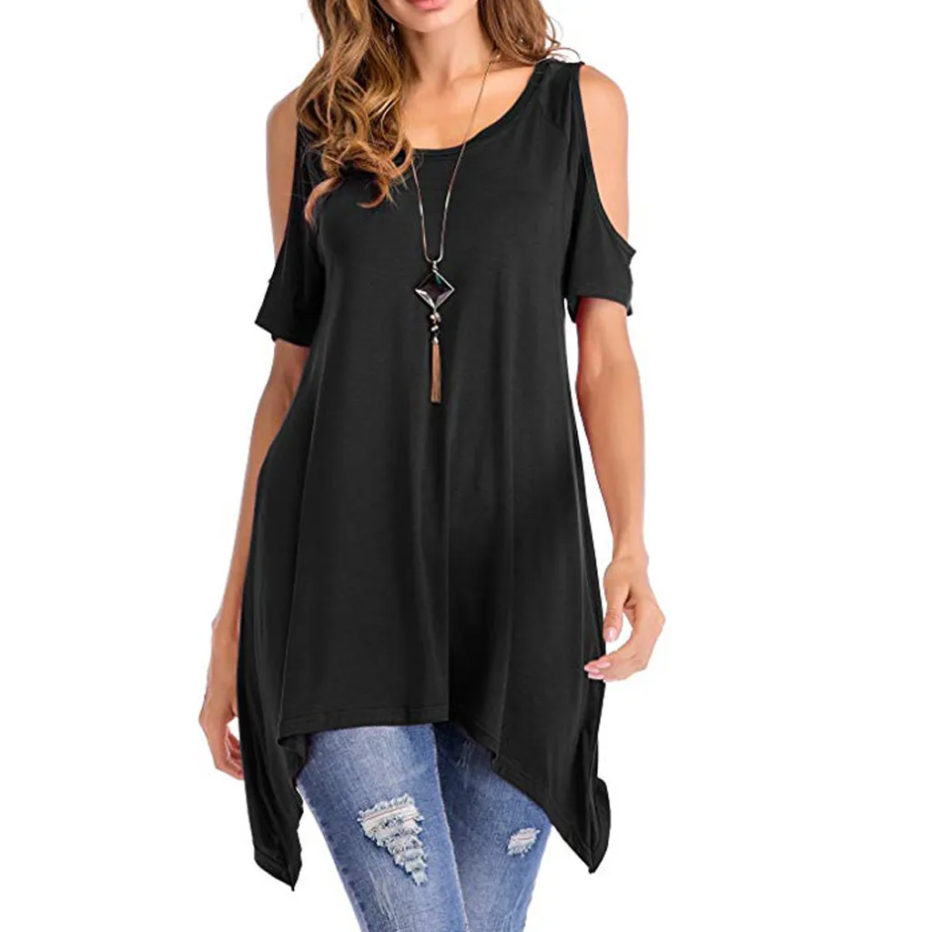 cold shoulder swing tops