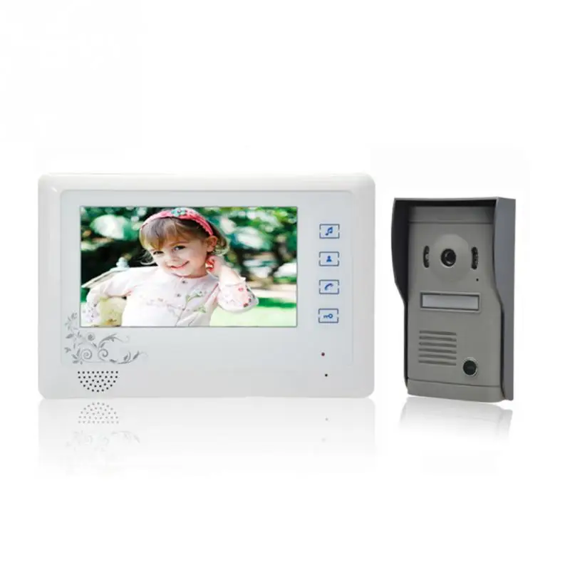 

7" LCD Video Door Phone Doorbell Intercom System Touch Key Home Security Monitor