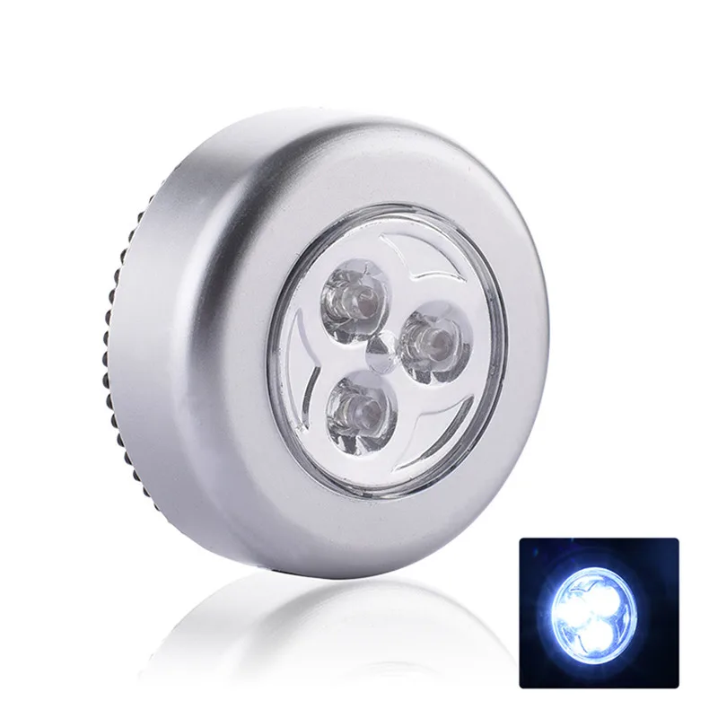

3led round touch mini led book light 3W AAA battery power Emergency book lamp reading Night Lights wall booklamp