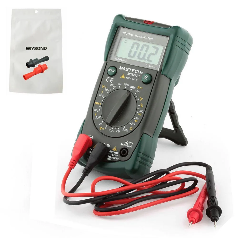 Цифровой мультиметр M053 MASTECH MS8233C с ЖК дисплеем и подсветкой|digital multimeter|mastech