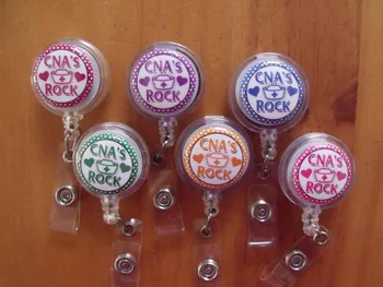 

CNA's Rock - Retractable Reel ID Badge Lanyard Clip Nursing Scrubs 10pcs/lot