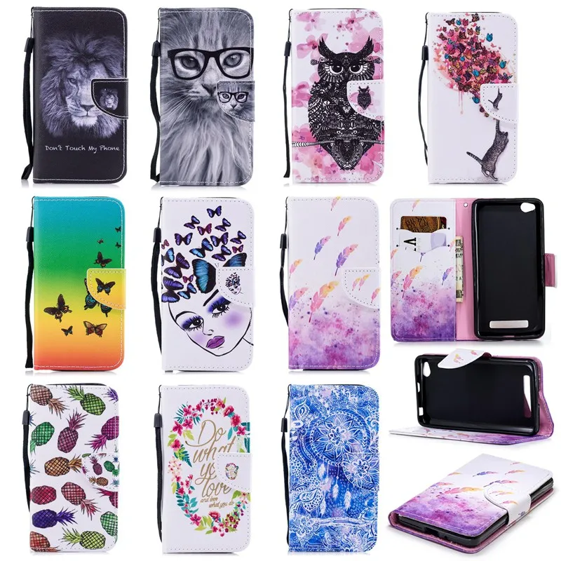 

Flip Leather Case Xiaomi Redmi 4A 4X Case For Coque Redmi 4X 4A Case Cover Wallet Cover Stand Phone Case Card holder