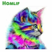 5d diy заказной набор для картин из алмазов eigen foto цветной Кот полный квадратный стежок Алмазная вышивка мозаика подарки