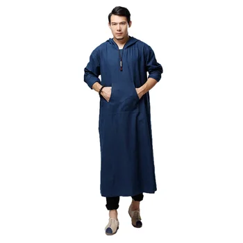 

Linen Shirts Men Chinese Clothing Long Sleeve Dress Shirts Hoodies Robe Ethnic Outfit Masculina Gomlek Blusa Masculina